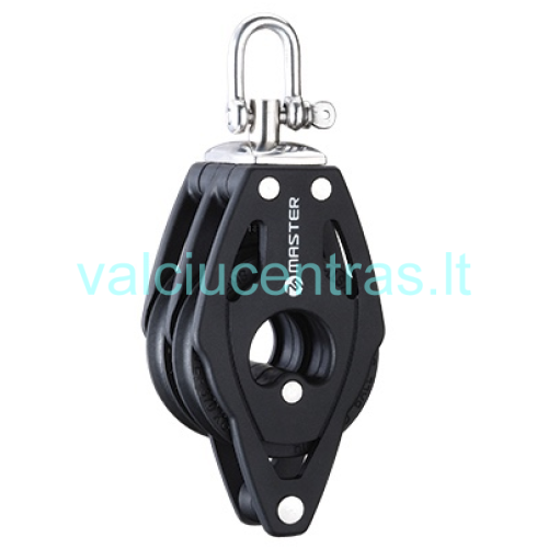 Master dvigubas pasukamas blokas su kilpa ir šekeliu 50mm Master dvigubas pasukamas blokas su kilpa ir šekeliu 50mm